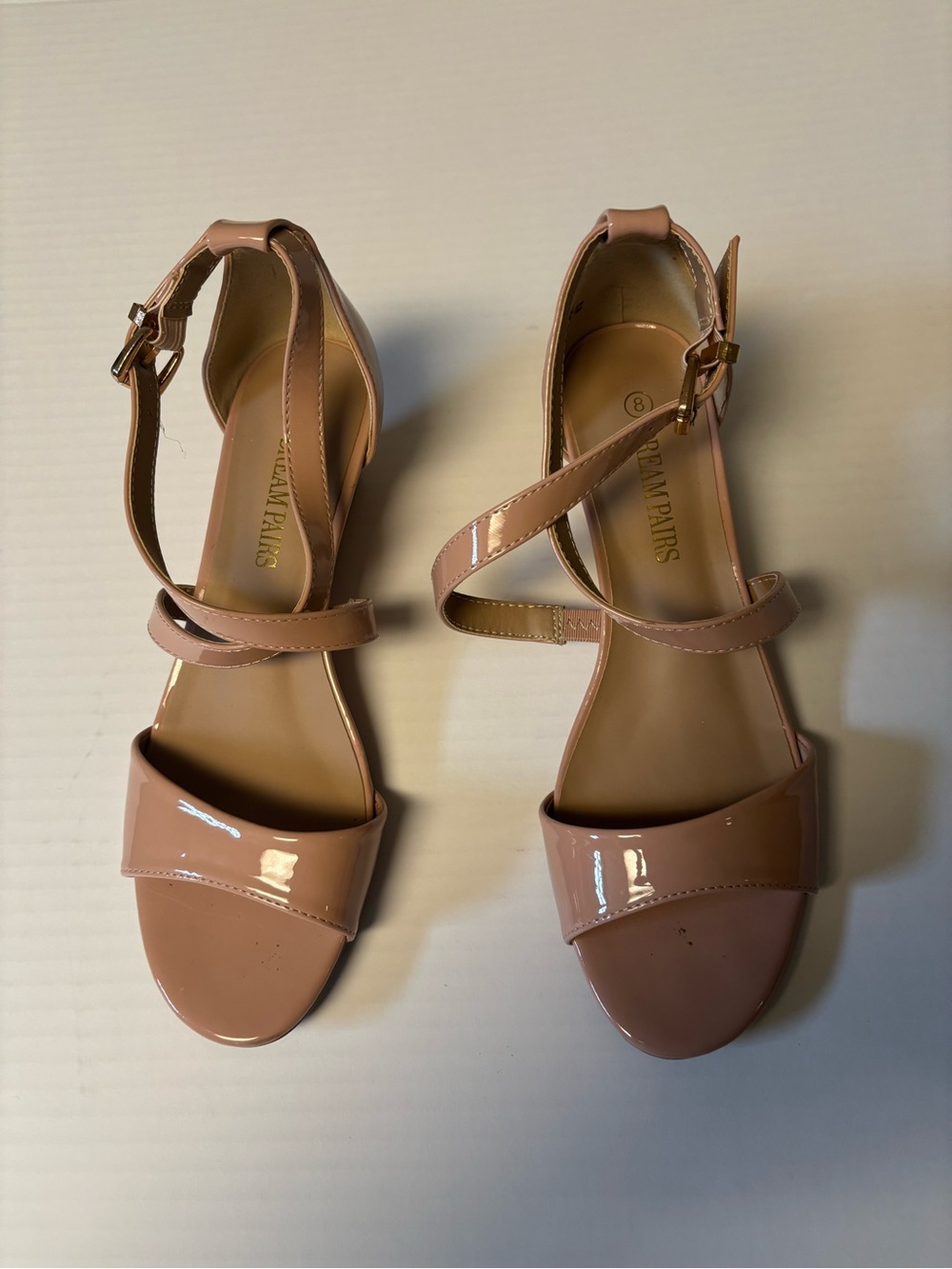 Dream Pairs Blush Patent Strappy Sandals